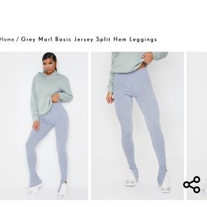 Pretty Little Things jersey split hem leggings